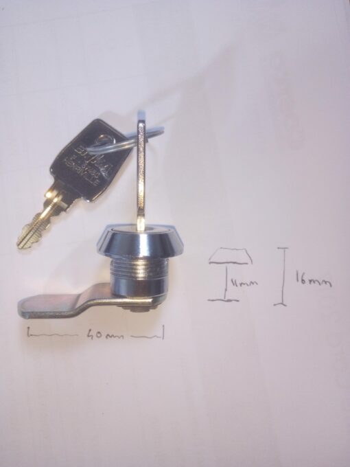 LB09 Cashbox / Display Cabinet lock c/w 2 keys 