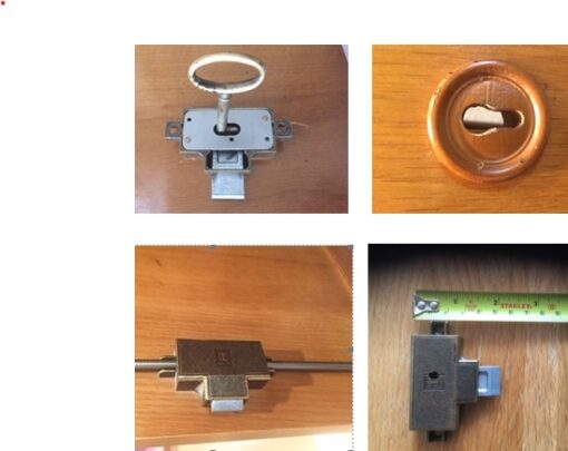 LC10W-25 Huwil Goldin Wardrobe lock c/w 1 key 